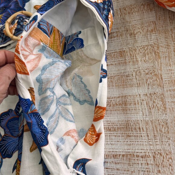 Farm Rio Yellow/Blue/White Lace Floral Romper size small NWT - Picture 9 of 15